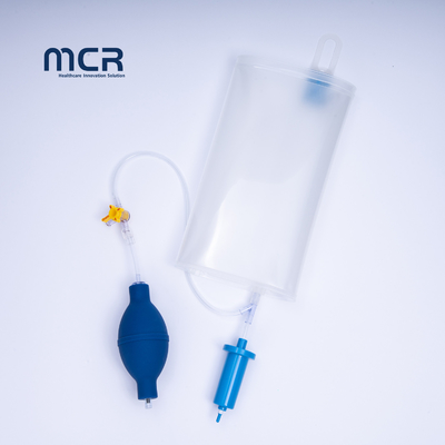 Fluid Infusion Bag, Quick Infusion Transparent 500ml Pressure Infusion Bag with Pressure Gauge for ICU