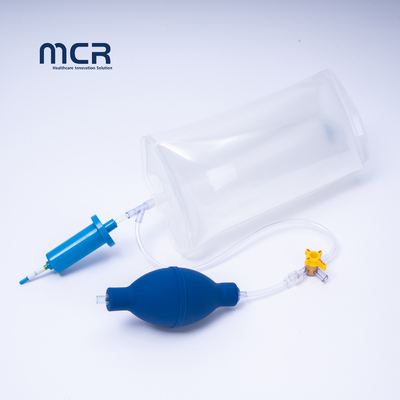 Fluid Infusion Bag, Quick Infusion Transparent 500ml Pressure Infusion Bag with Pressure Gauge for ICU