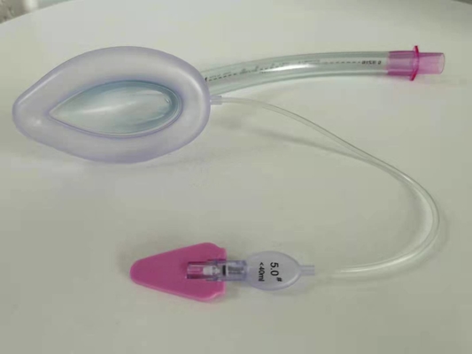 Goede prijs. Eenmalig PVC LMA Grootte 5.0 Larynxmasker Intubatie met bar voor volwassen gebruik online
