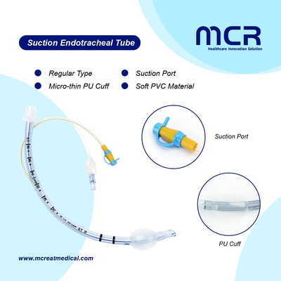 Een zachtere PVC endotracheale buis met zuigpoort