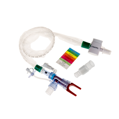 Doppel draaiende gesloten zuigkatheter L-type voor tracheostomiezorg 14 Fr