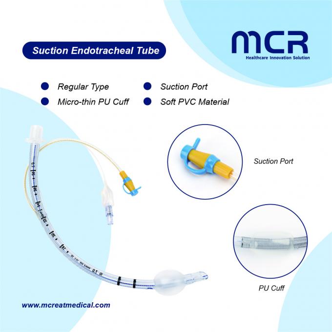 Micro Thin PU Cuff Endotracheale buis met zuigpoort 1